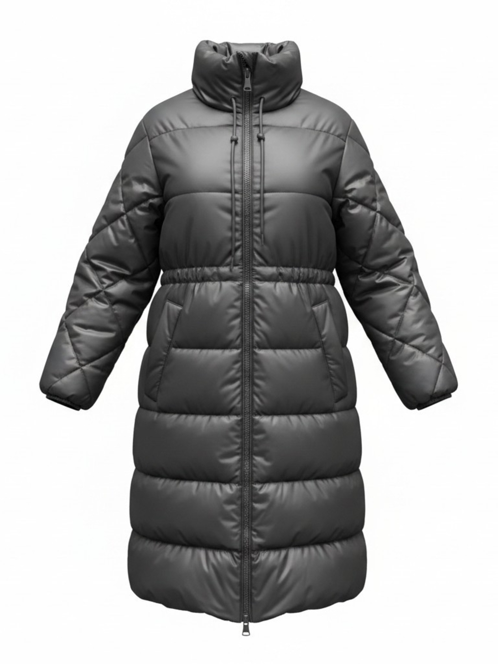 Weekend Max Mara Women's Long Puffer Coat - Charcoal Gray